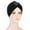 Black, variant on Awdenio Beanies Hats Women Solid Rhinestone India Muslim Ruffle Chemo Hat Wraps Turbans Beanie Cap Headwraps