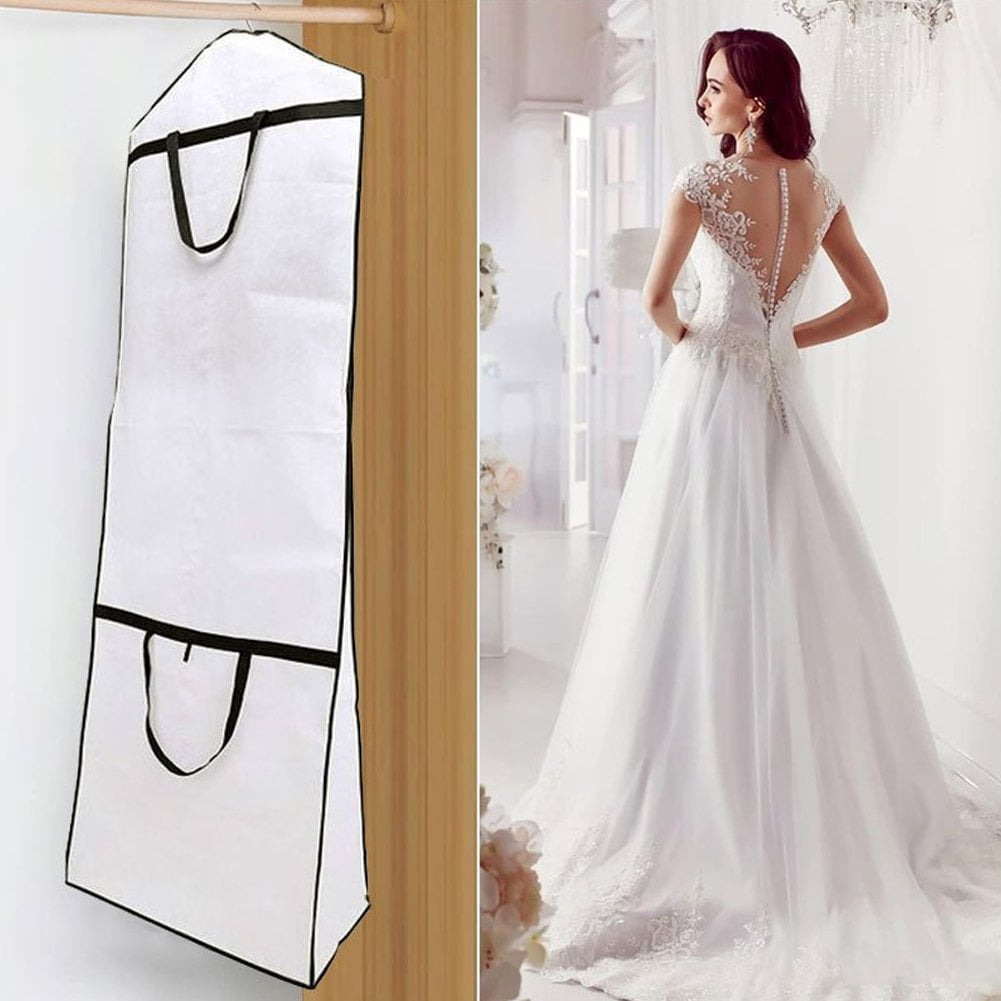 Wedding Dress Dust Bag, Hanging Garment Bags, Non-woven Suit Tube Dress Storage Bag, Clothes Covers Protector Bags Dust-proof