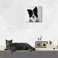 thumbnail image 2 of Border Collie Pet Dog Portrait Black White Animals & Insects Gallery-Wrapped Canvas Print Wall Art, 17x17, 2 of 6