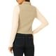 thumbnail image 3 of Chaleco sin mangas de mezclilla lavado para mujer INSPIRE CHIC con botones y bolsillos color beige S, 3 of 6