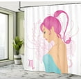 thumbnail image 4 of Ambesonne Zodiac Scorpio Shower Curtain, Woman Blue Dress, 69"Wx84"L, Pink Turquoise Beige, 4 of 4