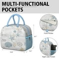thumbnail image 6 of Lunch Bag Lunch Box for Women Reusable Insulated Lunch Bags,Water-Resistant Sea Shell Starfish Pattern Cooler Lunch Tote Bag, Large Capacity for Work Travel Picnic, 6 of 6