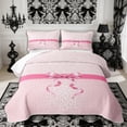 thumbnail image 2 of Manfei Hippie Damask Twin Quilt Set 2 Pieces,Princess Ribbon Bow Twin Coverlet Set,1 Bedspread and 1 Pillowcase, 2 of 7