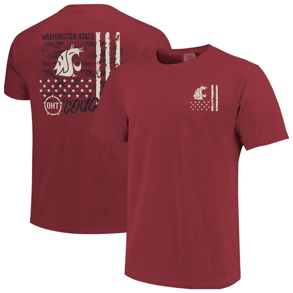 Men's  Crimson Washington State Cougars Comfort Colors OHT Camo Overlay T-Shirt