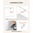 thumbnail image 4 of KFFKFF Wall Mounted Stair Handrail, 15ft Black Aluminum Indoor Railing, 250lbs Load Capacity, Industrial Hand Rail for Steps, Square Tube for Loft Porch Deck, 6 Sections, 4 of 9