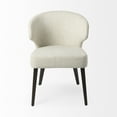 thumbnail image 2 of Ivory and Black Mid Century Wingback Dining Chair, 2 of 5