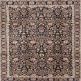 thumbnail image 1 of Ahgly Company Indoor Square Traditional Burgundy Brown Persian Area Rugs, 7' Square, 1 of 6