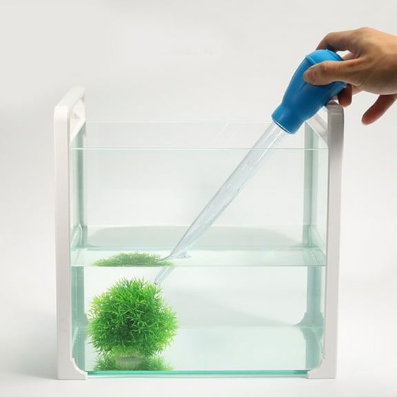 FOLOYORI Fishtank Cleaner 2Pcs Blue Tpr for Aquarium and Fish Tank