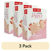 (3 pack) Power Crunch PRO Strawberry Cream High Protein Bar, 20g Protein, 2 oz, 4 Count