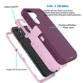 thumbnail image 2 of Galaxy A14 5G Cases, 3 in 1 Sturdy Phone Case for Samsung Galaxy A14 5G,Takfox Full-Body Shockproof Drop Protection Hybrid Bumper Rugged Rubber Cover Defend Matte Armor Phone Case -Wine Red, 2 of 6
