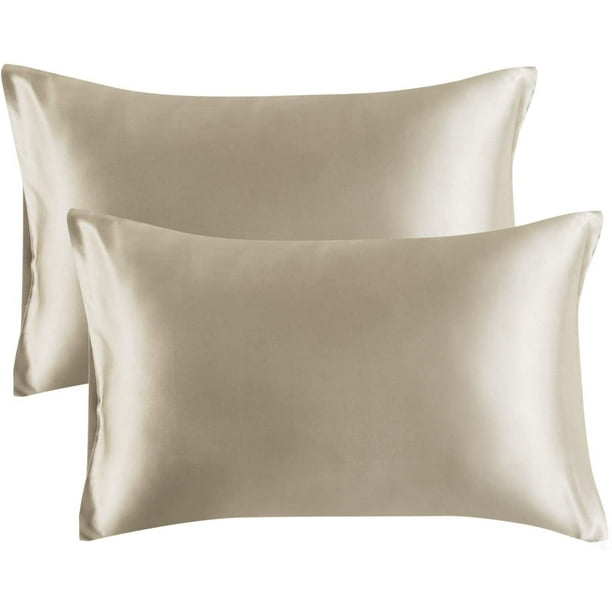 Funda de almohada de satén para el cabello y la piel, paquete de 2 - Fundas de almohada de tamaño estándar - Fundas de almohada de satén con cierre de sobre Adepaton LRWJ057-10