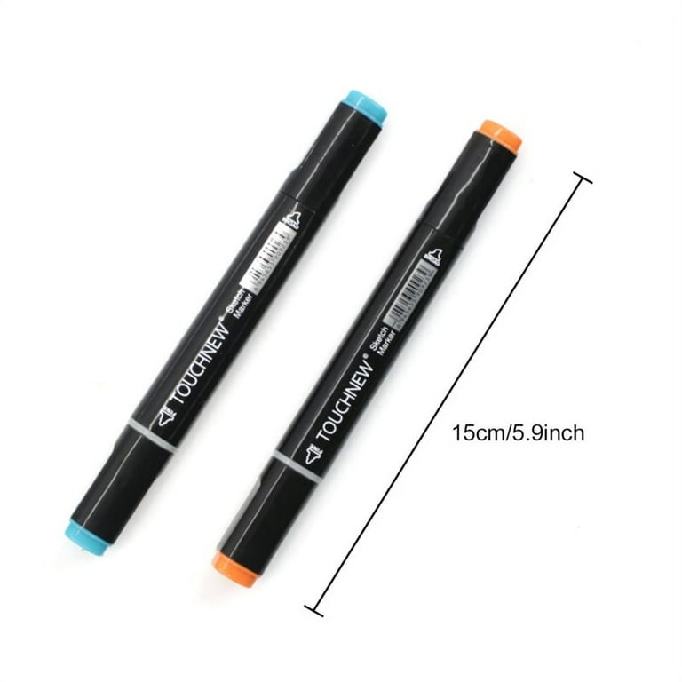 Baile Marker pens Set 40 60 80 168 Color Drawing Pen Double Head Sketch Pen  Highlight and Underline Wide and Thin Double Head Nib (Black Zip Pocket)