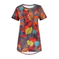 thumbnail image 2 of LilyLLL Womens Short Sleeve Round Neck Longline Tunic T Shirt Printed Blouse Tops, 2 of 2