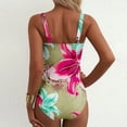 thumbnail image 4 of One Piece Swimsuit Women, One Piece Bathing Suit, Ladies Swimsuits, Swim Dress Women, Women'S Metal Ring Wide Straps One Piece Swimsuit Floral Print Tummy Control Bathing Suit, Multicolor XL, 4 of 5