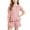 Pink, variant on Cethrio Girls Outfit Sets 2 Piece, Summer Plaid Short Sleeve T-shirts and Shorts Sets Pink Size 14