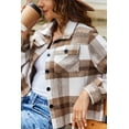 thumbnail image 4 of Zeagoo Shacket Women Cropped Flannel Plaid Button Down Jacket Houndstooth Casual Fall Fashion Coats, 4 of 9