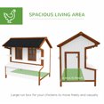 thumbnail image 4 of PawHut 47" Chicken Coop Wooden Chicken House Rabbit Hutch with Nesting Box, 4 of 10