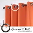 thumbnail image 2 of Best Home Fashion Blackout Curtain 2 Panels - Premium Thermal Insulated Window Treatment Blackout Drapes for Bedroom - Antique Bronze Grommet Top (Apricot, 52" W x 63" L), 2 of 4