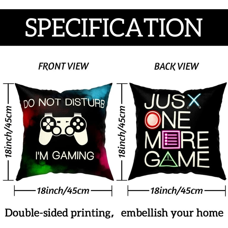 Gaming Pillow Cover Gamer Gifts Gamer Pillows for Boys Room Gifts for Gamers Gamer Gifts for Men Video Game Room Decor Teen Boys Gift Ideas Gamer