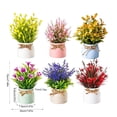 thumbnail image 3 of Bcylexb 6 Pack Artificial Potted Plants, Lifelike Faux Small Flower Arrangements with Green Leaves in Pots Fake Flowers for Desk Shelf Office Home Indoor Decor, 3 of 6