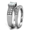 thumbnail image 4 of Womens Rings High polished (no plating) 316L Stainless Steel Ring with AAA Grade CZ in Clear TK2915, 4 of 4