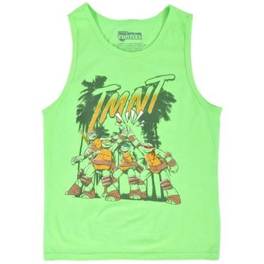 Boys Teenage Mutant Ninja Turtles Tank Top Neon Age 6-12 TMNT