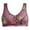 Purple, variant on Tumotour Front Open Bras For Women Button No Steel Ring Lace Pattern Wirefree Closeure Nursing Middle-Aged And Elderly Underwear Printed Oversized Push Up Lactation Open Seamless Daily Bra