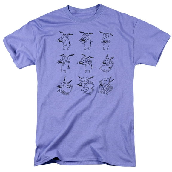 Courage The Cowardly Dog Courage Poses S/S Adult 18/1 T-Shirt Lavender
