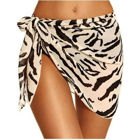 Municipal Womens Sheer Swimwear Cover Ups Bikini Wrap Sheer Short Skirt Beach Swimsuit