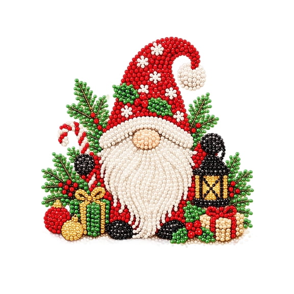 lhwanj DIY Christmas Pearl Art Diamond Painting Kit for Adults | Holiday Xmas Gem Art Craft for Beginner, Festive Winter Home Wall Decor, New Year Gift