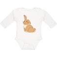 thumbnail image 3 of Inktastic Easter Cute Floppy Ear Brown Bunny Boys or Girls Long Sleeve Baby Bodysuit, 3 of 5