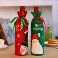 thumbnail image 3 of Paquete de 6 fundas navideñas para botellas de vino - Suéter de muñeco de nieve de Papá Noel, 3 of 5