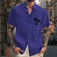 thumbnail image 2 of Yiaimeir Men's Vintage Button Down Bowling Shirts Short Sleeve Summer Beach Shirt，Size M-3XL, 2 of 4