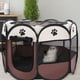 thumbnail image 5 of Corral para mascotas de 8 lados, resistente y plegable, ideal para gatos y perros, disponible en rojo o café, fabricado en tela Oxford y malla plástica., 5 of 6