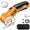 Yellow, variant on Cordless Electric Scissors: 4V Rechargeable Rotary Cardboard Cutter, 3000mAh Battery, with LED Light, Box Cutter for Fabric Carpet Carton Plastic Leather Cloth