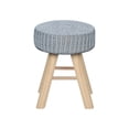 thumbnail image 4 of Grey Velvet Foot Stool / Comfortable and Versatile in Living Room, 4 of 7