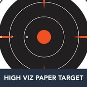 Ez Aim 8 Inch. Square Bullseye Shooting Paper Targets, 12-Pack, Black