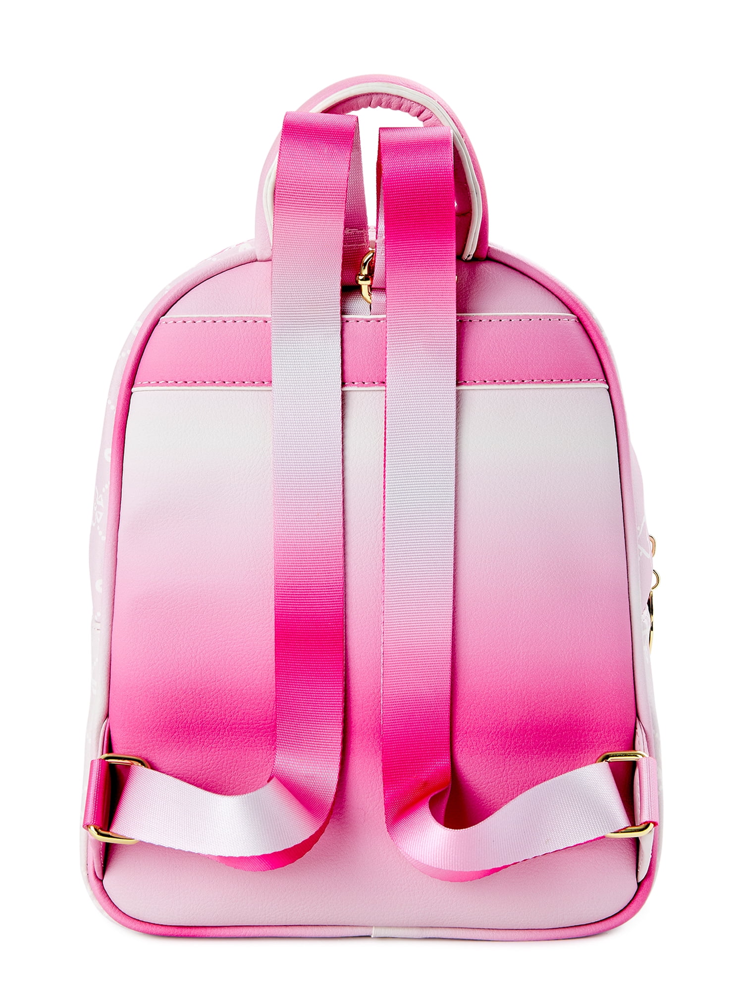 Luv Betsey by Betsey Johnson Women's Adult Backpack with Front Pocket Pink and White