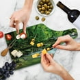 thumbnail image 4 of Rainforest Cutting Board, Mountain Stream in a Tropical Rain Forest Foliage Countryside Wilderness Scene, Tempered Glass Cutting and Serving Board, Wine Bottle Shape, Green Brown, by Ambesonne, 4 of 5