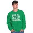 thumbnail image 5 of Worlds Okayest Grandpa Funny Men's Crewneck Sweatshirt Brisco Brands S, 5 of 5