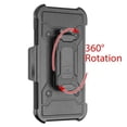 thumbnail image 2 of Kaleidio Case For iPhone 12 Mini (5.4") [Kinetic Armor] Rugged Holster [Belt Clip] Heavy Duty Shockproof Hybrid [Kickstand] Cover [Red/Black], 2 of 3