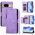 thumbnail image 2 of Google Pixel 8A 5G Case ,Zipper Handbag Wallet Leather Cover with Crossbody Detachable Lanyard Strap, 2 of 5