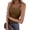 Camel, variant on ANRABESS Women's Spaghetti Strap Ribbed Tank Top Sleeveless Camisole Tops Slim Fitted Scoop Neck Going Out Tops Basic Layering Shirts Summer Outfits White S
