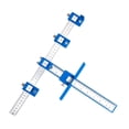 thumbnail image 2 of Kit de Herrajes para Gabinetes Qazbgdl | Herramienta para Carpintería | Construcción de Acero Inoxidable y Aluminio | Medidas Métricas y Dobles | Incluye 1 Herraje, 2 of 7