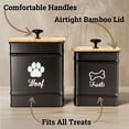thumbnail image 2 of Dog Container Airtight Set Of 2 - 8x6 & 7x5 Inch Iron Jars For Kitchen Counter With Lids 20 Cup Capacity Pet Doggie Cookie Jar Canister, 2 of 6