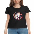 thumbnail image 2 of Whimsical Cat with Lights Graphic Tee, 2 of 9