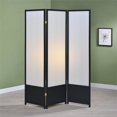 thumbnail image 2 of Coaster Wood Three Panels Folding Screen Room Divider in Black, 2 of 3