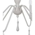 thumbnail image 5 of Alsy 26"W 6-Light Distressed-White Beaded Modern Farmhouse Cottage Chandelier, 5 of 5