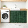 thumbnail image 2 of Vintage Dark Green Small Sink Skirt, Bathroom Vanity Cabinet Adhesive Curtain, Modern Farmhouse Textured Rustic Utility Under Sink Cover Decorative Kitchen Cabinet Curtains 10"x11", 2 of 8