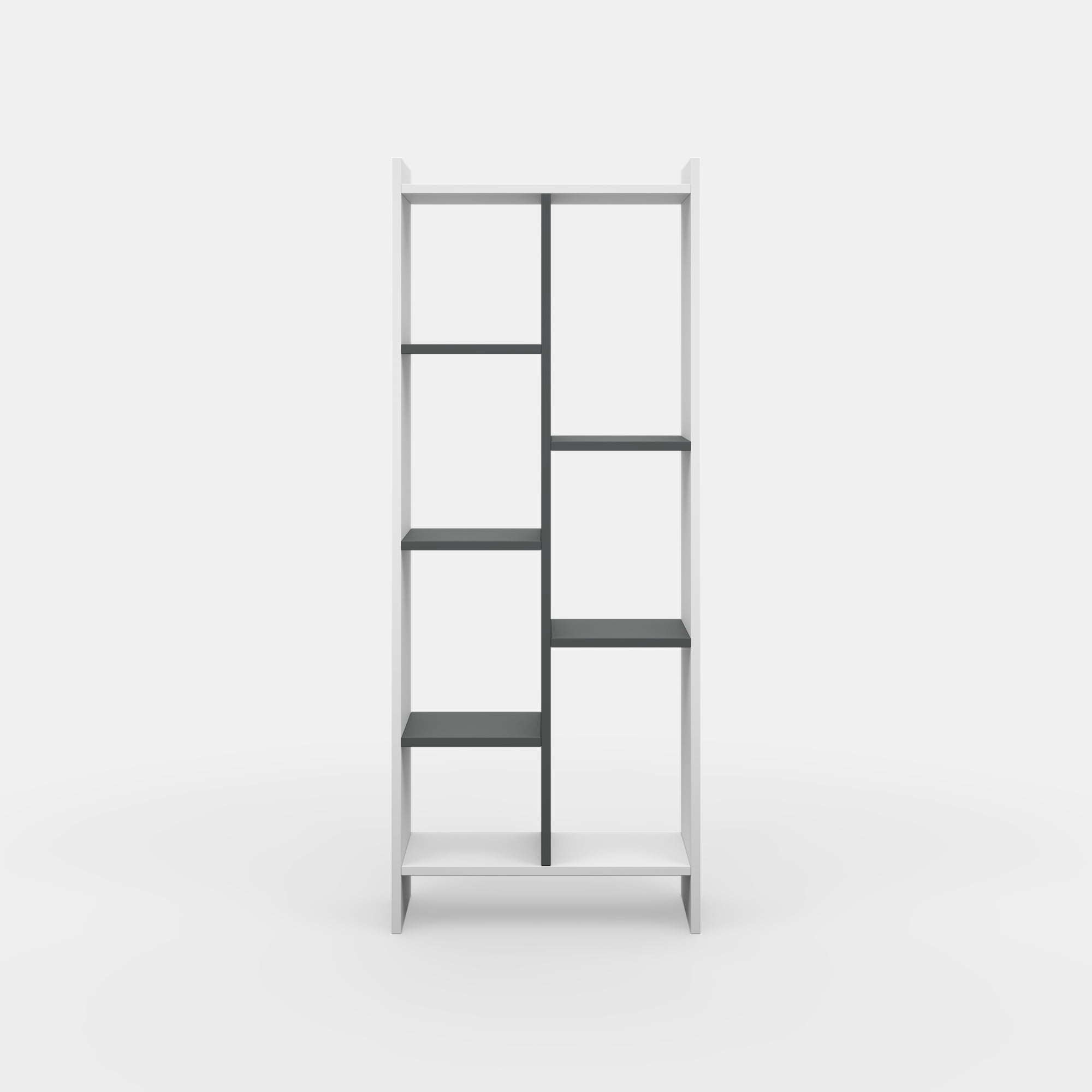 Ada Home Decor Eden 4 Tier Open Shelf Modern Bookcase, Anthracite/White